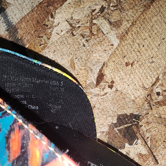 BRASH Colorful Floral Slip On Stiletto Heels Dress Shoes Women's (Multicolor)- 5 - Picture 7 of 9